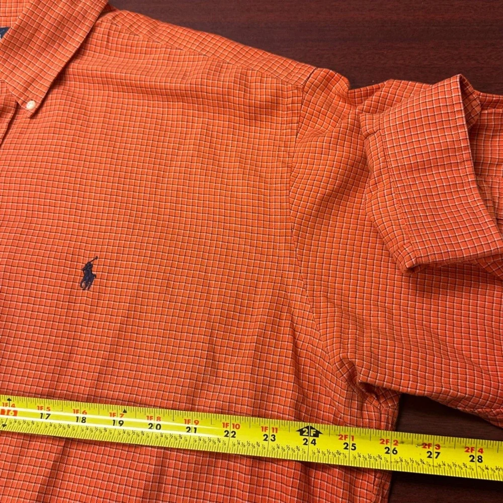 2- Ralph Lauren Button Down‎ Blake Shirts Mens Large Micro Gingham Check Plaid - Picture 12 of 14